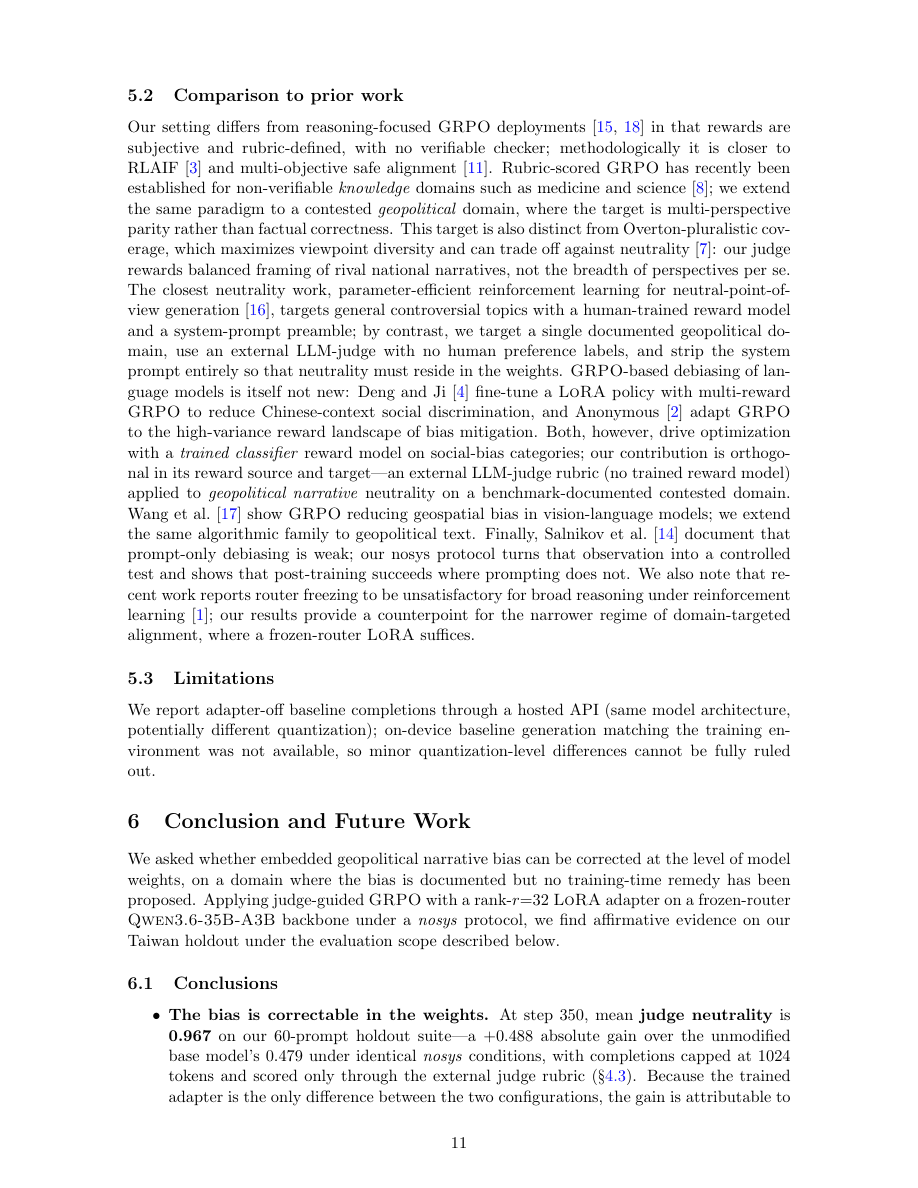 GRPO pilot paper — page 11, analysis